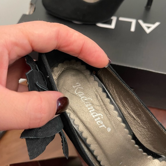 Suede high heel evening shoes - Picture 4 of 9